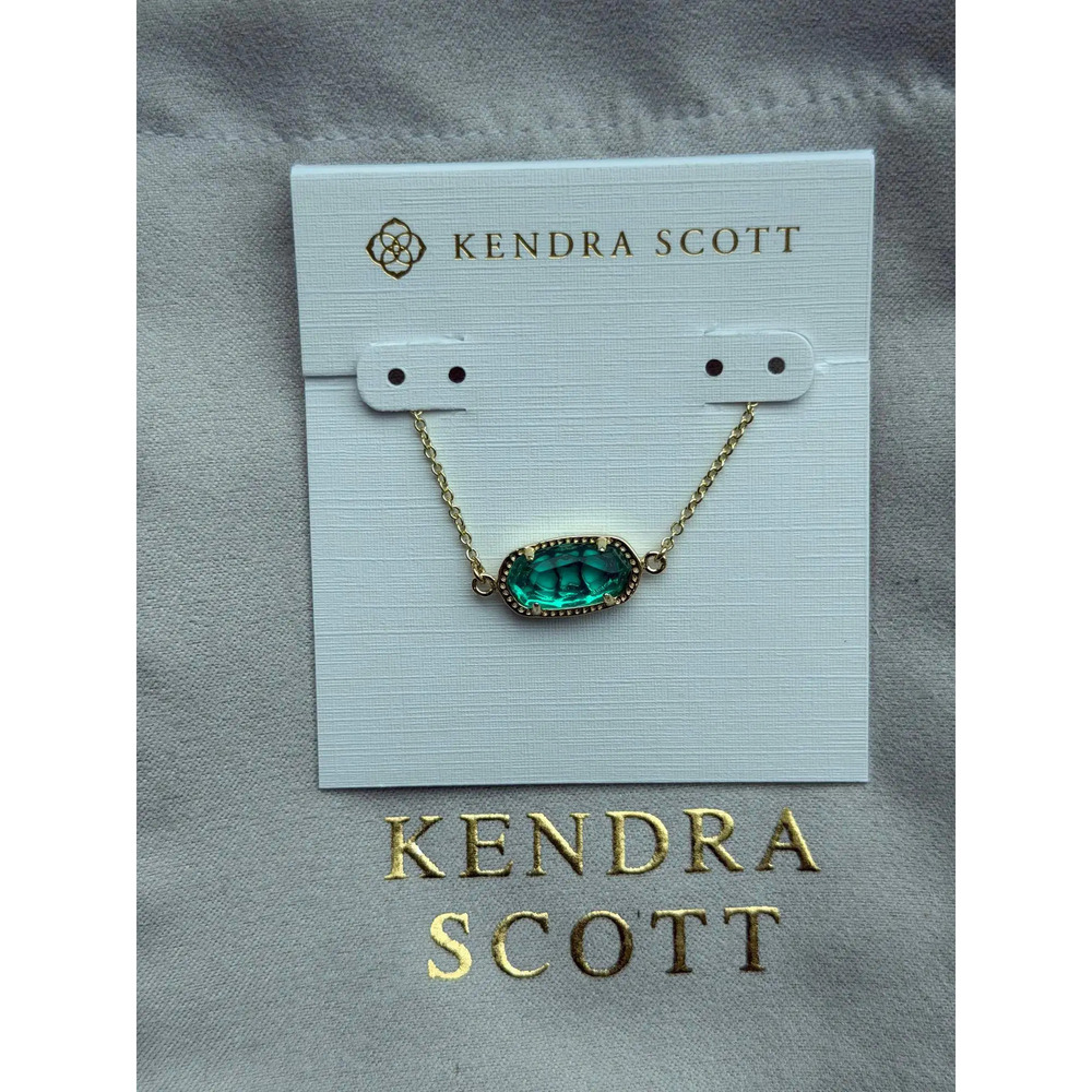 Kendra Scott Green Pendant Necklace